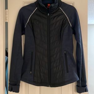 Zella back & blue zip up jacket